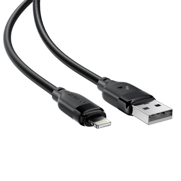 Фото - Кабель AceFast C16-02 TPU charging data cable USB-A to L Black (6974316286202)