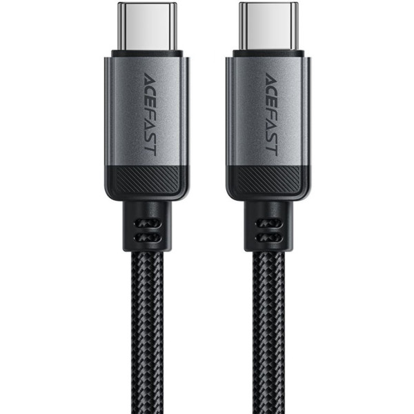 Фото - Кабель синхронизации данных AceFast USB 2.0 USB-C to USB-C, 1.2 м, 3.0A, aluminum alloy Black, C20-03 (6974316283775)
