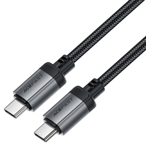 Фото - Кабель синхронизации данных AceFast USB 2.0 USB-C to USB-C, 1.2 м, 3.0A, aluminum alloy Black, C20-03 (6974316283775)