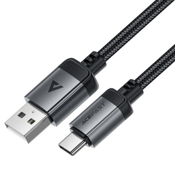 Фото - Кабель AceFast USB 2.0 AM-Type-C M, 1.2 м, 3.0A, aluminum alloy Black, C20-04 (6974316283782)