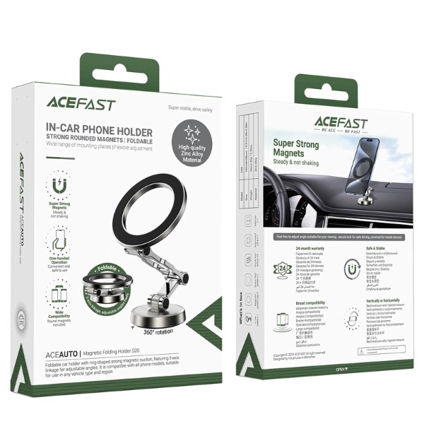 Фото - Автодержатель AceFast D20 Silver (6974316282839)