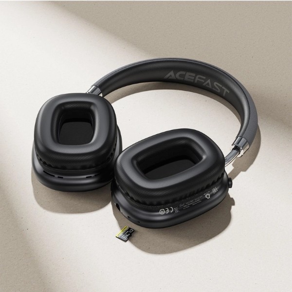 Фото - Наушники накладные беспроводные AceFast H13 Bluetooth+3,5мм Black (6974316285878)