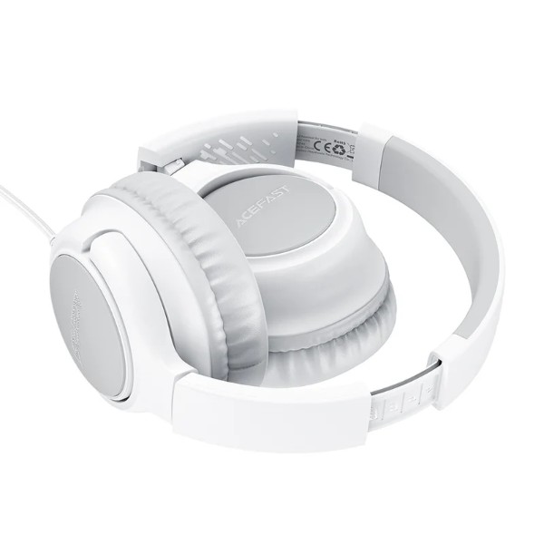 Фото - Навушники накладні дротові AceFast H18 wired headset for kids Grey White (6974316287032)