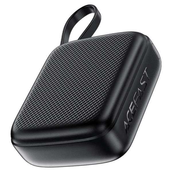 Фото - Батарея мобильная AceFast 10000mAh 20W PD,QC3.0 USB-C In/Out with build Type-C cable, M15 Black (6974316283973)