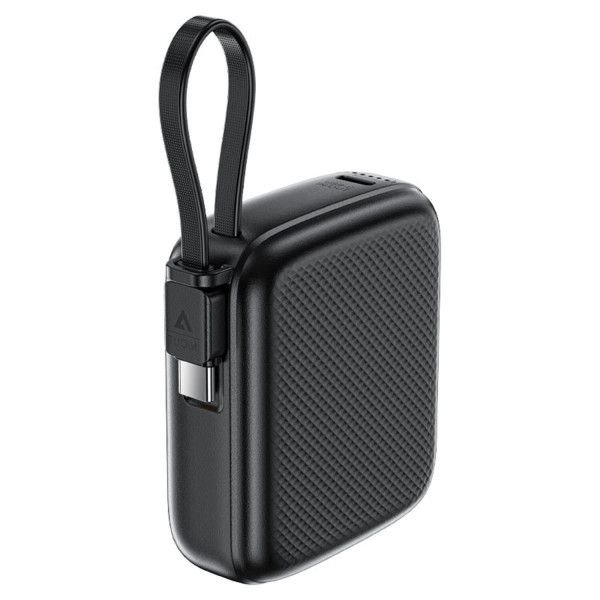 Фото - Батарея мобильная AceFast 10000mAh 20W PD,QC3.0 USB-C In/Out with build Type-C cable, M15 Black (6974316283973)