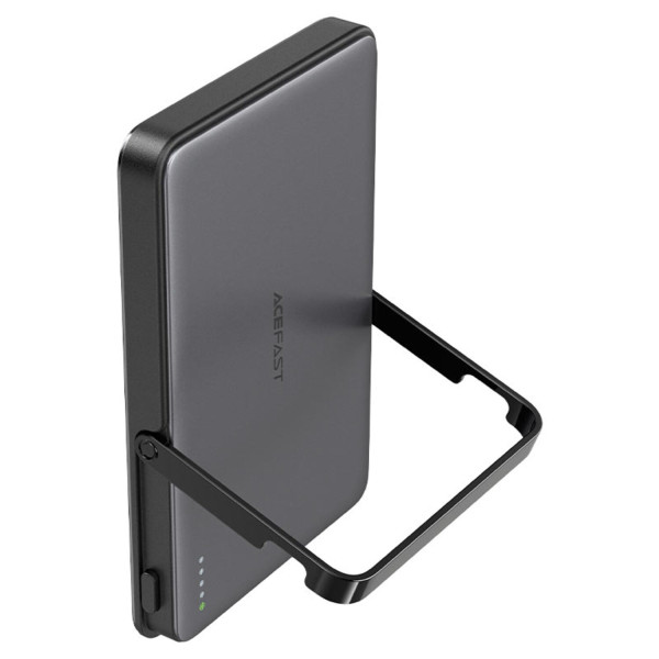 Фото - Батарея мобильная AceFast Magnetic Wireless 5000mAh 18W PD,QC3.0 USB-C In/Out,with holder M16 Black (6974316283997)