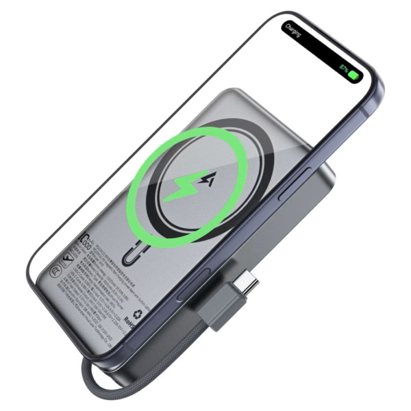 Фото - Батарея мобильная AceFast Magnetic Wireless 10000mAh 22.5W PD,QC 3.0 USB-C In/Out, QI 15W  M18 Black (6974316284017)