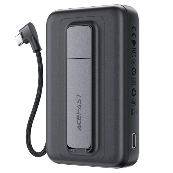Фото - Батарея мобильная AceFast Magnetic Wireless 10000mAh 22.5W PD,QC 3.0 USB-C In/Out, QI 15W  M24 Metal Gray (6974316284871)
