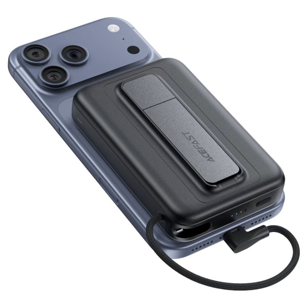 Фото - Батарея мобильная AceFast Magnetic Wireless 10000mAh 22.5W PD,QC 3.0 USB-C In/Out, QI 15W  M24 Metal Gray (6974316284871)