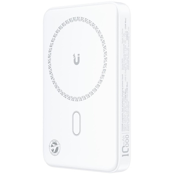 Фото - Батарея мобільна AceFast Magnetic Wireless 10000mAh 20W PD,QC 3.0, QI 15W, M26 White (6974316285212)
