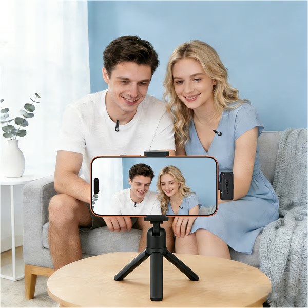 Фото - Мікрофон для смартфона AceFast R4 dual-mic (Type-C) Black (6974316286448)