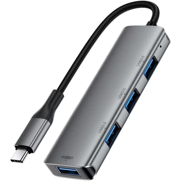 Фото - Хаб USB AceFast USB 3.0 -> 4xUSB-A 3.0, 1м Black J15 (6974316285908)