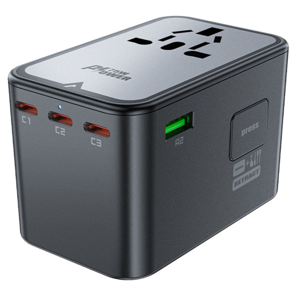 Фото - Мережевий зарядний пристрій AceFast 5xUSB 75W (3xUSB-C + 2xUSB-A) Gan Z1 Fast Charger (6974316282495)