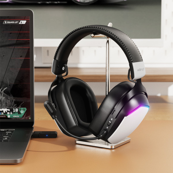 Фото - Гарнітура бездротова ігрова AceFast H11 gaming wireless headset White (6974316285601)