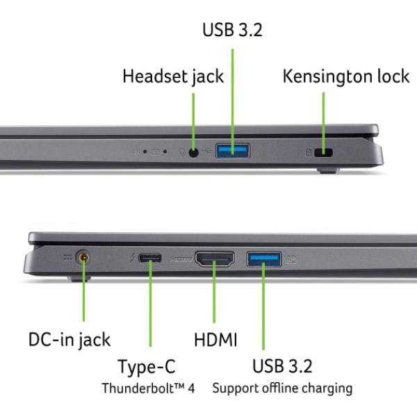 Фото - Ноутбук Acer Aspire 15 A15-51M (NX.JKVEU.008) Steel Gray