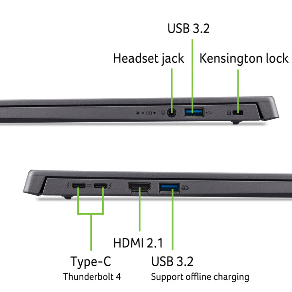 Фото - Ноутбук Acer Aspire 16 A16-71M (NX.JEMEU.005) Steel Gray