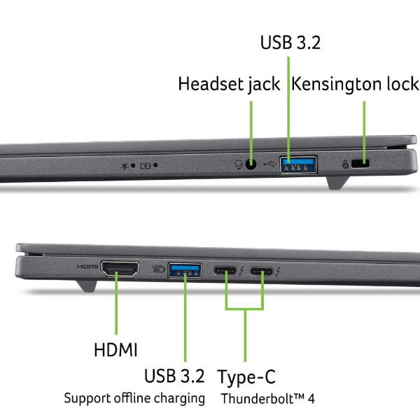 Фото - Ноутбук Acer Aspire 16 AI A16-I71M (NX.JY4EU.005) Steel Gray