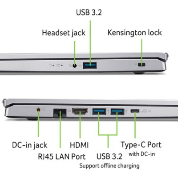 Фото - Ноутбук Acer Aspire 3 A315-44P (NX.KSJEU.00M) Pure Silver