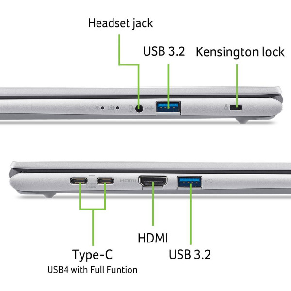 Фото - Ноутбук Acer Aspire Go 15 AG15-72P-503U (NX.JSVEU.005) Pure Silver