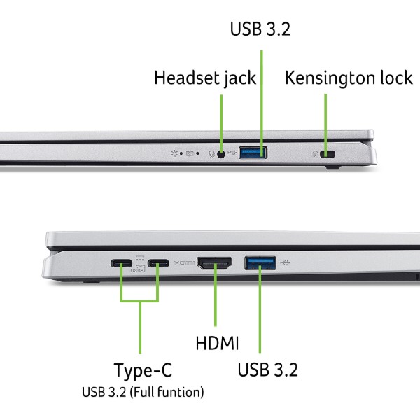 Фото - Ноутбук Acer Extensa 15 EX215-57-57UN (NX.EJBEU.00A) Pure Silver