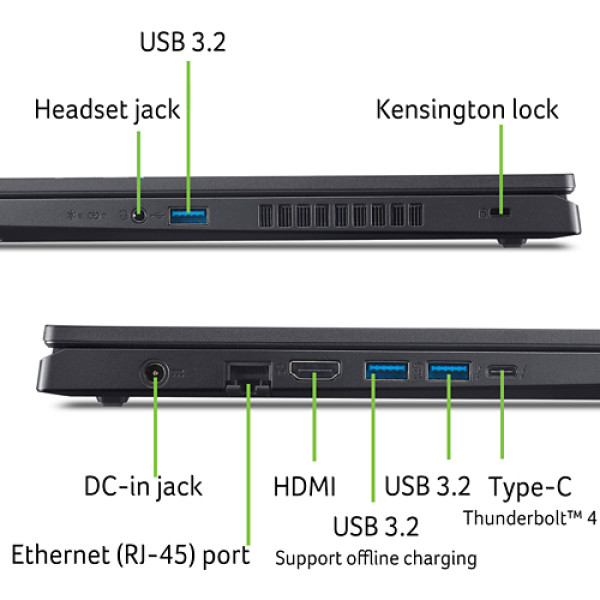 Фото - Уцінка - Ноутбук ігровий Acer Nitro V 15 ANV15-51-50HU (NH.QNBEU.00N) Obsidian Black