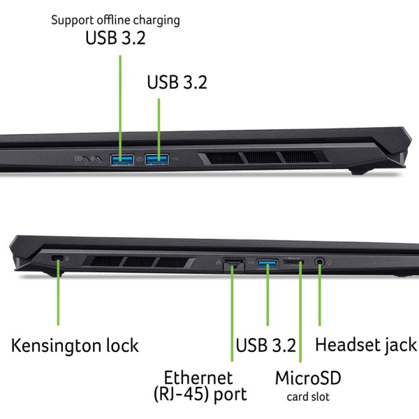 Фото - Ноутбук ігровий Acer Nitro V 16 ANV16-72-53UF (NH.QUSEU.00A) Black