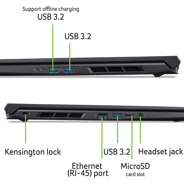 Фото - Ноутбук игровой Acer Nitro V 16 ANV16-72-79NG (NH.QUSEU.00E) Obsidian Black