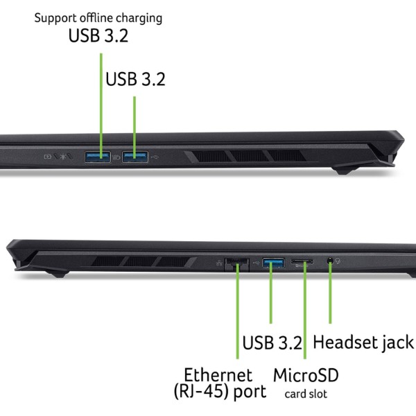Фото - Ноутбук ігровий Acer Nitro V 16S ANV16S-71-5024 (NH.U27EU.009) Obsidian Black