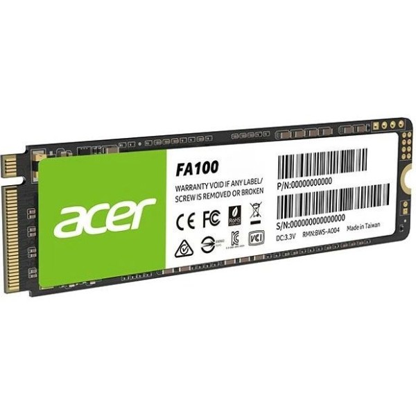 Фото - SSD-накопитель внутренний Acer SSD 256GB FA100 M.2 2280 NVMe 1.4 PCIe Gen 3x4 3D NAND (BL.9BWWA.118)