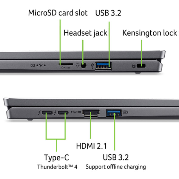 Фото - Ноутбук Acer Swift Go 16 SFG16-72-53VK (NX.KYAEU.001) Steel Gray