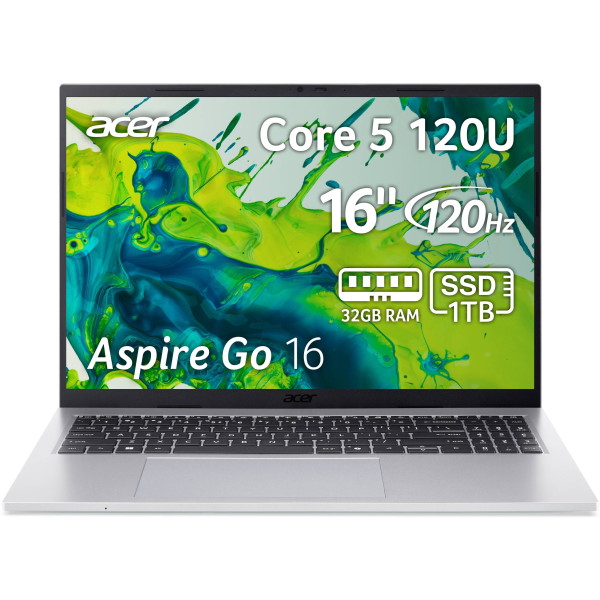 Фото - Ноутбук Acer Aspire Go 16 AG16-71P (NX.JTHEU.00A) Pure Silver Фото - Ноутбук Acer Aspire Go 16 AG16-71P (NX.JTHEU.00A) Pure Silver