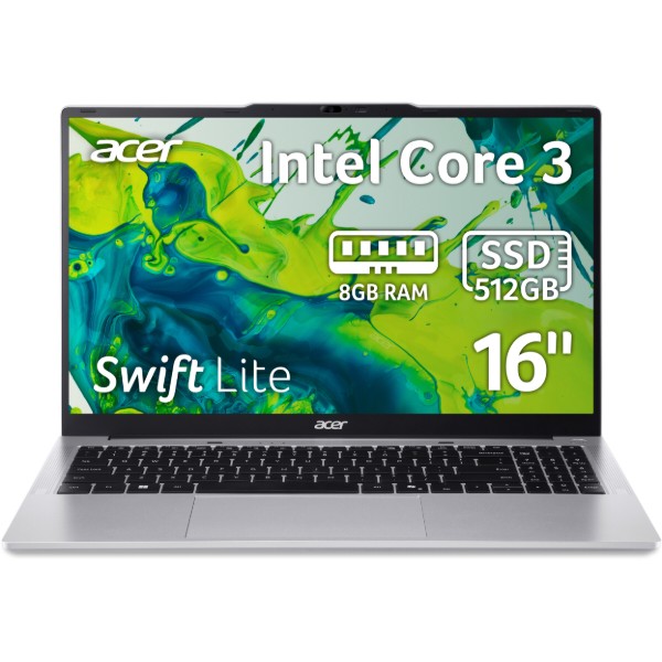 Фото - Ноутбук Acer Swift Lite 16 SFL16-31P-34N6 (NX.D4WEU.001) Silver