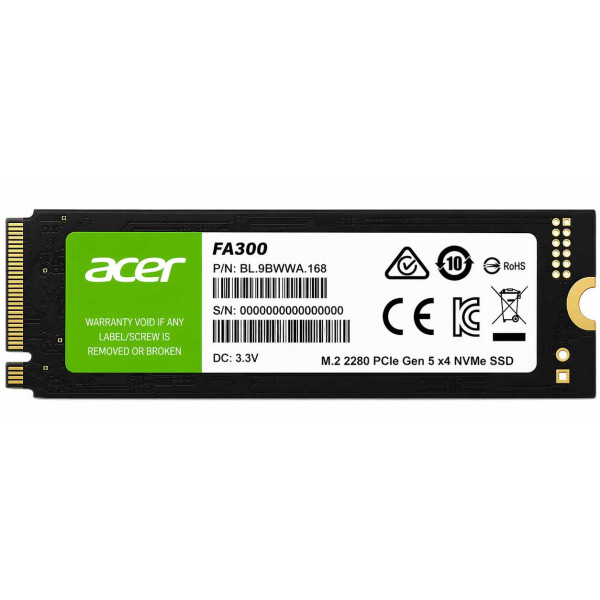Фото - SSD-накопитель внутренний Acer 1Tb FA300 M.2 2280 NVMe 2.0 PCIe Gen 5x4 3D NAND (BL.9BWWA.167)