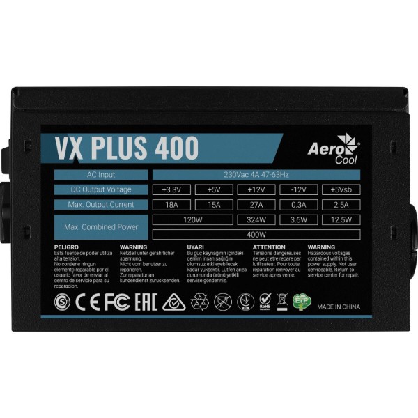 Фото - Блок питания для ПК AEROCOOL VX Plus Stealth 400 (ACPN-VS40NEY.12)