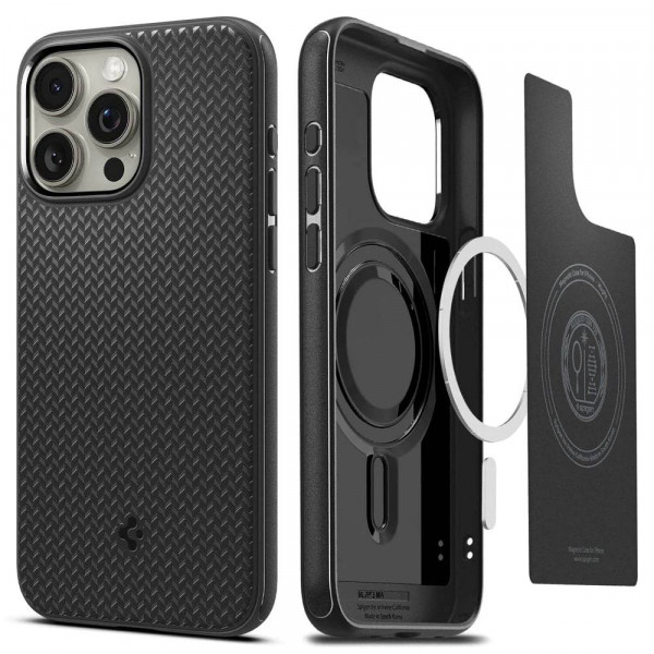 Фото - Чохол для смартфону Spigen for Apple iPhone 15 Pro Max Mag Armor MagFit Matte Black (ACS06597)