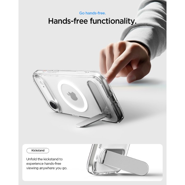 Фото - Чохол для смартфону Spigen for iPhone 17 Air, Ultra Hybrid S MagFit, Clear White (ACS09926)