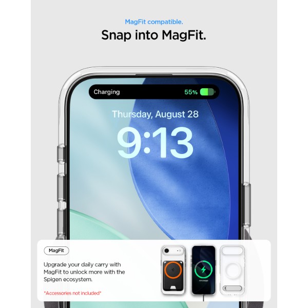 Фото - Чохол для смартфону Spigen for iPhone 17 Air, Ultra Hybrid S MagFit, Clear White (ACS09926)