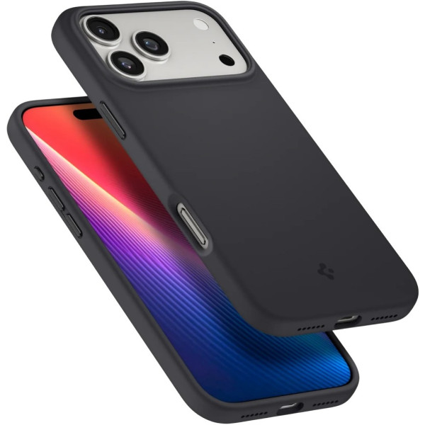 Фото - Чохол для смартфону Spigen for iPhone 17 Pro Max Silicone Fit MagFit Black (ACS10270)