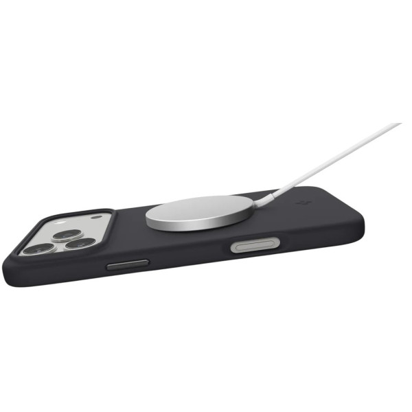 Фото - Чохол для смартфону Spigen for iPhone 17 Pro Max Silicone Fit MagFit Black (ACS10270)