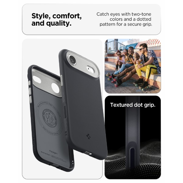 Фото - Чехол для смартфона Spigen for iPhone 17 Air, Nano Pop MagFit, Black Sesame (ACS10301)