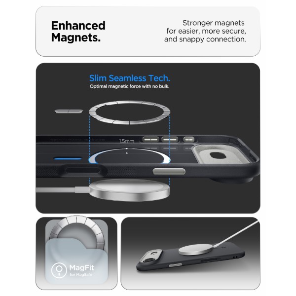 Фото - Чехол для смартфона Spigen for iPhone 17 Air, Nano Pop MagFit, Black Sesame (ACS10301)