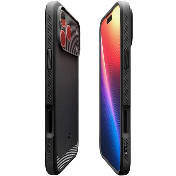 Фото - Чохол для смартфону Spigen for iPhone 17 Pro, Rugged Armor MagFit, Matte Black (ACS10329)