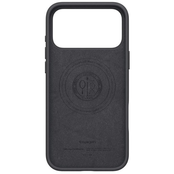 Фото - Чохол для смартфону Spigen for iPhone 17 Pro Silicone Fit MagFit Black (ACS10335)