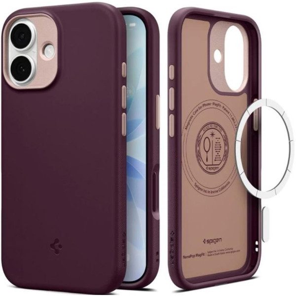 Фото - Чохол для смартфону Spigen for iPhone 17, Nano Pop MagFit, Burgundy Bean (ACS10365)