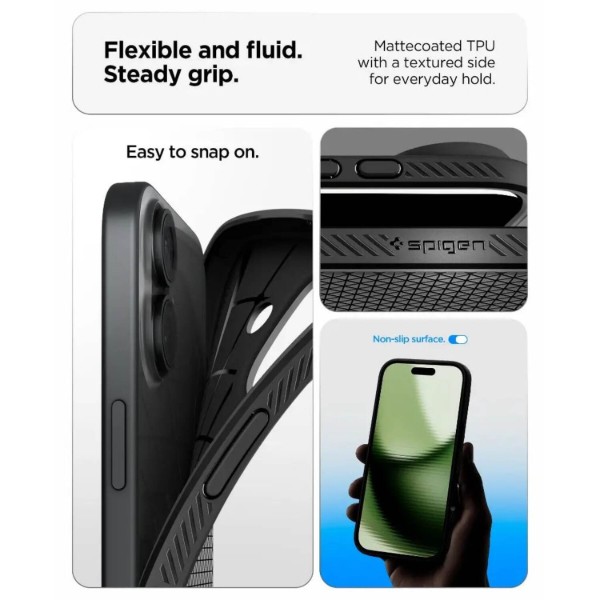 Фото - Чехол для смартфона Spigen for iPhone 17, Liquid Air, Matte Black (ACS10369)