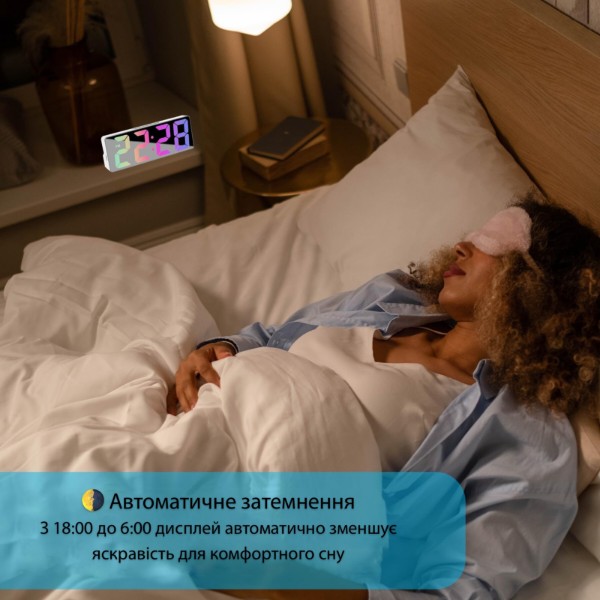 Фото - Настільний годинник Action White (228A-act)