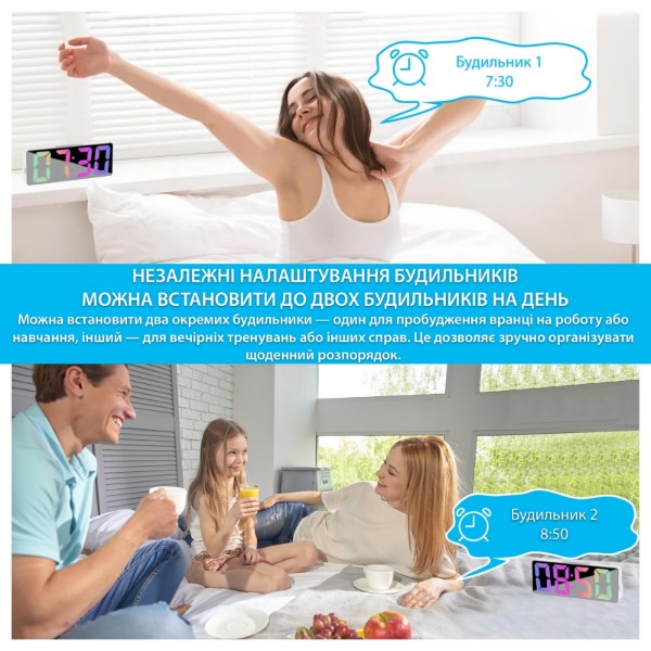 Фото - Настільний годинник Action White (228A-act)
