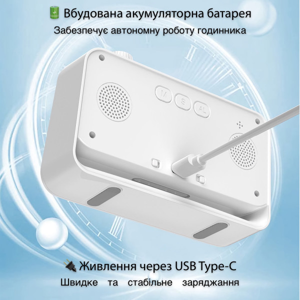 Фото - Настільний годинник Action White (2388-act)