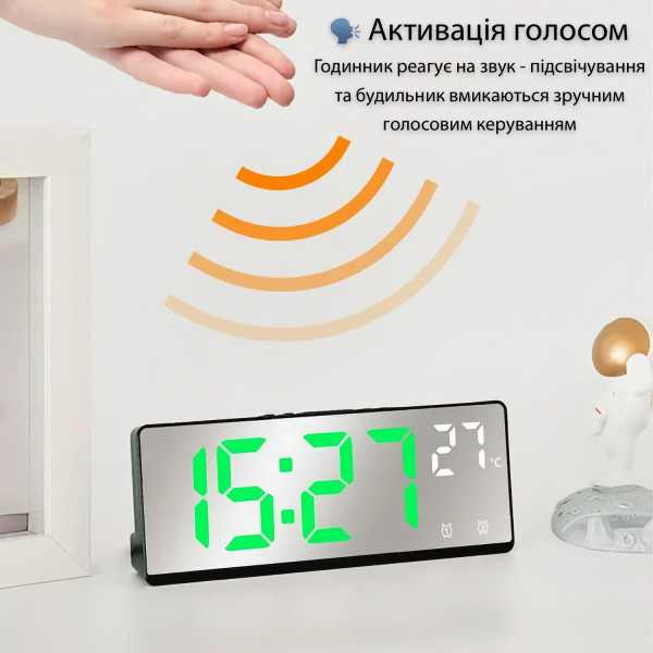 Фото - Настільний годинник Action Black (6631)