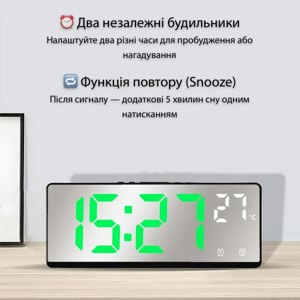 Фото - Настільний годинник Action Black (6631)